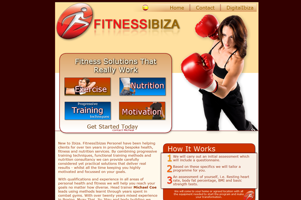 Website Design Website Development - Ibiza Fitness Project